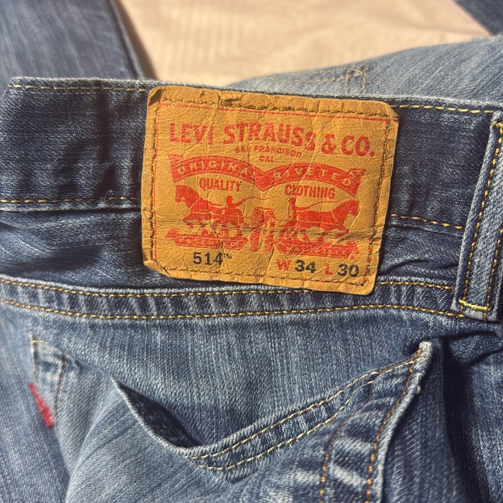 3/$10 Levi’s Men’s 514 Denim Straight Fit Jeans 34x30 - Picture 5 of 8